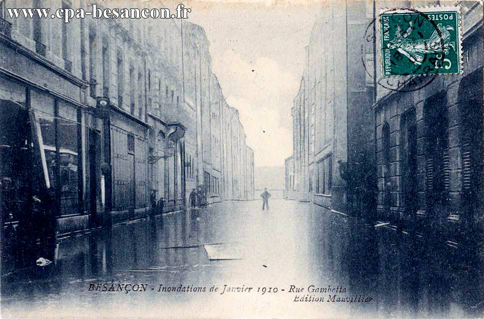 BESANÇON - Inondations de Janvier 1910 - Rue Gambetta